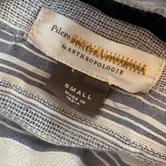 Pilcro & the Letterpress Anthropologie Long Sleeve Button Down Shirt Embroided S - Picture 10 of 10
